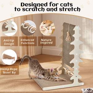 JQ Artistic Wave Shape <span class=keywords><strong>Cat</strong></span> Scratching Board Pad Post Kratzbaum para estética moderna de mascotas - Product Image 3