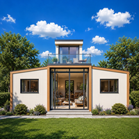 Casa Contenedor Expandible Moderna de 20 pies para Patio Trasero en EE. UU., Casa Prefabricada de Lujo con Cocina y Baño, Diseño Estándar UL