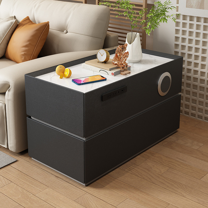 Modern and Stylish Bedroom Furniture High Quality Solid Wood Nightstand with Drawer Storage