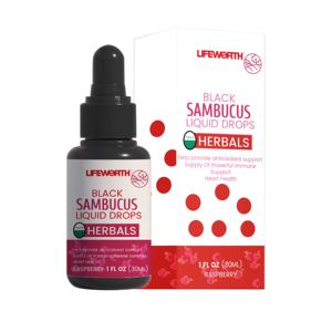 Lifeworth Factory Daily Raspberry flavor Organic Black Sambucus supporto immunitario sambuco nero per alleviare i sintomi del freddo e dell'influenza - Product Image 3