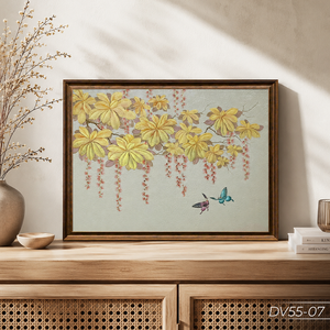 Factory Direct Gold Foil Flower Wall Art Premium Home Decorative <b>Painting</b> Vietnam OEM ODM Service DV55-07 - Product Image 5