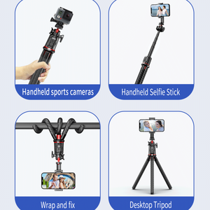 Adaptateur Webcam Go Pro Trépied télescopique Octopus flexible avec clip pour téléphone portable <span class=keywords><strong>Perche</strong></span> <span class=keywords><strong>à</strong></span> <span class=keywords><strong>selfie</strong></span> - Product Image 4