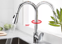 Nouveau design robinet de cuisine extractible en cuivre eau chaude et froide robinet de cuisine tactile avec robinet mitigeur extractible