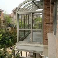 Ventanas Corredizas de Aluminio con Doble Acristalamiento y Rejilla, Nuevo Diseño
