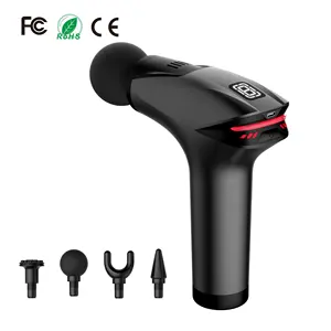 HB-001 Handheld Deep Tissue Myofascial Massage Gun With Color Touch Screen Cold Compress Head For Myofascial Massagers