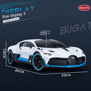 Voitures miniatures en métal 1:18 <span class=keywords><strong>Bugatti</strong></span> <span class=keywords><strong>Divo</strong></span> avec son et lumière, portes ouvrables, direction des roues avant, jouets de modèles de voitures en métal - Product Image 5