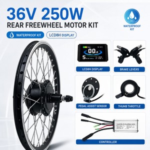 Kit de Conversión de Bicicleta Eléctrica con Motor de Cubo Trasero de 36V 250W, Pantalla LCD8H, Kit de Bicicleta Eléctrica Impermeable para Bicicleta de Montaña de 20 a 29 Pulgadas 700C - Product Image 1