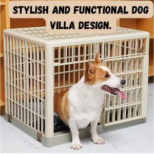 Precio de fábrica Caja de plástico para perros con ruedas + cerradura | Perrera de Interior para perros pequeños a medianos - Product Image 4