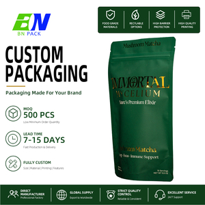 Custom Printed Spices Packaging Matte Resealable Pouch With Metallic Gold Foil Custom Brand Food Packaging - Product Image 1