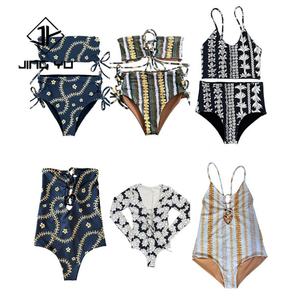 ชุดว่ายน้ำบิกินี่ลายฮาวายแบบสายรัด ผลิตจากโรงงานขายส่ง รับผลิตตามแบบ OEM ชุดว่ายน้ำไนลอน - Product Image 1