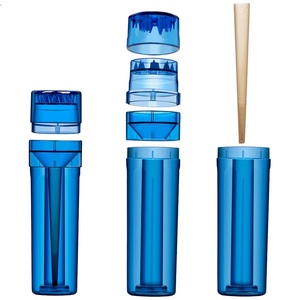 Custom Logo Pre Filter Plastic Multi Color Grinder With Cone Filler Automatic Herb Grinder Manual Roller