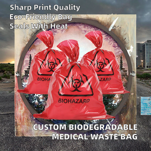Manufacturer Custom PP Biodegradable Yellow Gravure Printed Recyclable Medical Biohazard Side Gusset <b>Waste</b> <b>Bag</b> <b>Clinical</b> Jinye - Product Image 2