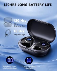 Auricolari Wireless YYK-Q63 con Custodia di Ricarica a Display Digitale, Oltre 20 Ore di Riproduzione, Stile Sportivo Retrò Nero JL - Product Image 6