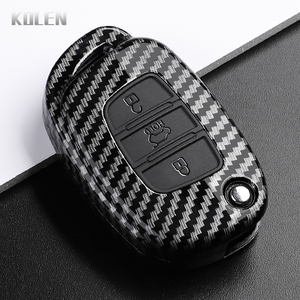 Funda para llave de coche estilo fibra de carbono Abs para Hyundai Tucson Sonata Santa Fe Elantra Accent Solaris Verna Ix25 Ix35 I20 I30 I40 - Product Image 1