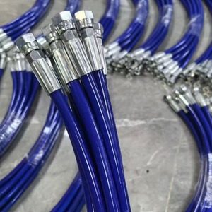 Tuyau tressé haute pression 65 pieds, 2 jets, avec pompe en <span class=keywords><strong>caoutchouc</strong></span>, conforme SAE 100R7/R8, pour barre de 6 mm et <span class=keywords><strong>rondelle</strong></span> ultra-épaisse de 13 mm - Product Image 4