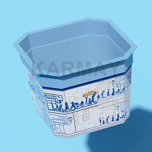 Ventas al por mayor vmcpp sello refrescante PP 95ML Cuadrado azul Contenedor de helado desechable - Product Image 4