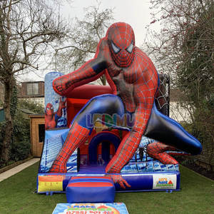 Château gonflable combiné Spiderman commercial à <span class=keywords><strong>prix</strong></span> avantageux, château gonflable avec toboggan, vente chaude - Product Image 5