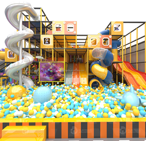 Aire de jeux intérieure de 9 m de hauteur avec toboggan en spirale et structures de jeu multi-niveaux |   Équipements d'amusement commerciaux pour enfants - Product Image 1