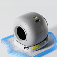 Bac à litière pour chat intelligent, automatique, écologique, désodorisant, 78L, grande capacité, capsule spatiale, contrôle par application, capteurs de sécurité, bac à déchets de 7L