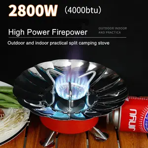 NB-FAVOUR Outdoor Portable Camping Metal Folding Ultralight Mini Burner Gas Stove