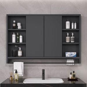 WINER M& Style Simple, Armoire <span class=keywords><strong>de</strong></span> <span class=keywords><strong>Salle</strong></span> <span class=keywords><strong>de</strong></span> <span class=keywords><strong>Bain</strong></span> avec Miroir LED, Ouverture sur un Côté, en Acier au Carbone - Product Image 5