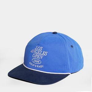 Casquettes personnalisées en nylon et coton non structurées avec logo brodé, casquettes à 5 panneaux, casquettes à fermeture à pression, casquettes à cordon - Product Image 1
