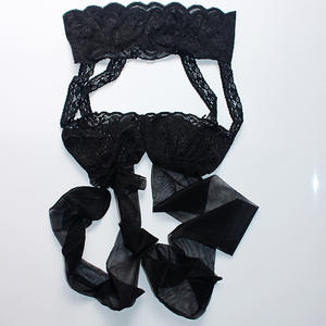 花边侧空心性感管黑色连裤袜薄透明丝袜妇女