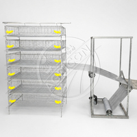 Nouvelle cage automatique à cailles à plusieurs niveaux en acier galvanisé avec mangeoire et abreuvoir pour élevage de cailles