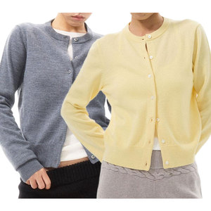 Productos Más Vendidos OEM/ODM Cárdigan de Manga Larga para <span class=keywords><strong>Mujer</strong></span>, Varios Colores Opcionales, Suéter Cárdigan 100% <span class=keywords><strong>Lana</strong></span> <span class=keywords><strong>Merino</strong></span> con Botones - Product Image 1