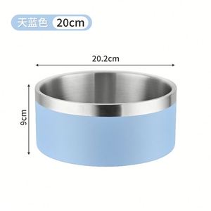 Bol pour animaux de compagnie en acier inoxydable de 64 oz avec fond antidérapant stable, évite le renversement pour les chiens géants - Product Image 3