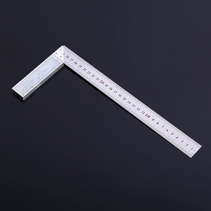 Règle d'angle en acier 300 mm, règle à angle droit pour le travail du bois et la mesure industrielle - Product Image 1