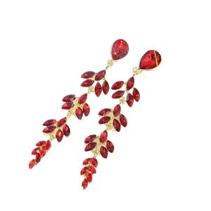 European American Women's Versatile Alloy Diamond <b>Earrings</b> Long Wheat Cross-Border <b>Fashion</b> <b>Hoop</b> Ear Gifts Wholesale 2463 - Product Image 6