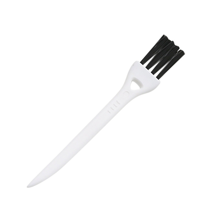 White Handle With Black Hairbrush