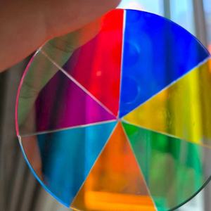 Verre gobo à revêtement noir de 0,2 mm 0,3 mm 0,4 mm 0,5 mm 0,7 mm 1,0 mm 2 mm d'épaisseur, résistant à la chaleur, filtre de couleur en verre dichroïque - Product Image 1