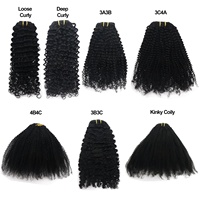 Trame de cheveux bouclés anneaux échantillon gratuit 10 pouces 100% cheveux humains noir naturel cheveux non traités Texture anneau brésilien brut non traité