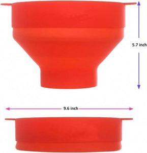 Máquina para Hacer Palomitas de Maíz para Microondas, Tazón Plegable de Silicona con Tapa para Microondas - Product Image 3