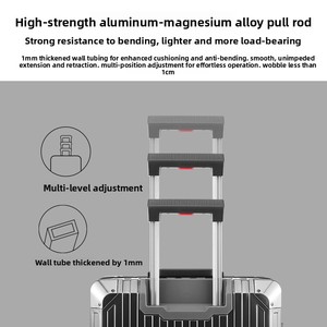 Nouvelle valise en alliage d'aluminium et de magnésium, serrure à code TSA, roues pivotantes, doublure en polyester, valises antibactériennes - Product Image 4