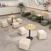 Foshan Usine Restaurant Meubles Mur Booth Café Loisirs Canapé Sans Dos Long Banc Table et Chaise Combinaison