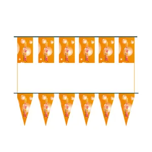 Banderín triangular de poliéster de colores para jardín, decoración para jardín con banderines rectangulares impresos personalizados, gran oferta
