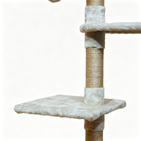 Arbre à chat multi-niveaux stable avec perchoirs en peluche douce, condo pour chat et poteaux à gratter en sisal pour chatons et chats adultes