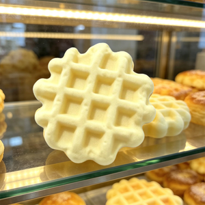 Gaufre belge ronde de 4,3 pouces, fausse gaufre moelleuse, accessoire de présentation, ornement pour photographie culinaire, vitrine de boulangerie, décoration artisanale DIY pour la maison - Product Image 6
