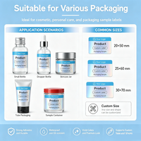 Autocollants oblongs personnalisés, durables, imperméables, résistants à l'huile, en papier adhésif, pour flacons de 3 ml, 5 ml, 10 ml, brillants, laser, holographiques
