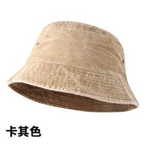 Retro Fisherman <b>Hat</b> Solid Color Sun Protection Outdoor Sports Cap For Adults Beach Hiking Cycling UV Shielding - Product Image 4