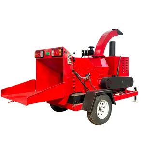 waste wood sawdust making machine forestry log branch wood crusher machine diesel engine wood chipper