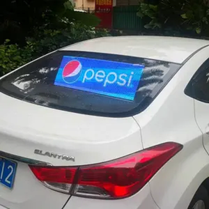 Auto luminosité P7.5-3.89 wifi et 4G voiture verre fenêtre LED affichage Transparent <span class=keywords><strong>Taxi</strong></span> fenêtre arrière <span class=keywords><strong>COB</strong></span> LED panneau d'affichage publicitaire - Product Image 5