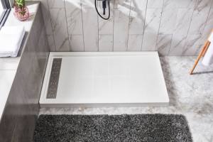 Receveur <span class=keywords><strong>de</strong></span> <span class=keywords><strong>douche</strong></span> SMC moderne, long, durable, rectangulaire, blanc, 60*32 pouces, pour projets hôteliers - Product Image 4