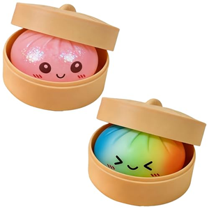 Juguetes Blandos de Malta con Purpurina en Forma de Dumpling, Bolas Antiestrés Coloridas, Juguetes para Apretar de Rebote Lento, Juguete para Aliviar el Estrés, Unisex, Edades 5+ - Product Image 5
