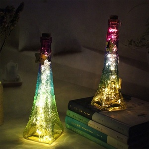Bouteille en verre en forme <span class=keywords><strong>de</strong></span> <span class=keywords><strong>tour</strong></span> eiffel, colorée, led, bon marché, ml - Product Image 2