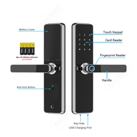 Serrure intelligente en acier inoxydable TTLock avec application Tuya, empreinte digitale, carte RFID, serrure numérique intelligente pour entrée de maison, appartement, Airbnb