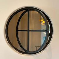 Ventana Redonda Fija de Aluminio Moderna CBMmart con Vidrio Templado y Persiana Enrollable para Cocina y Entrada